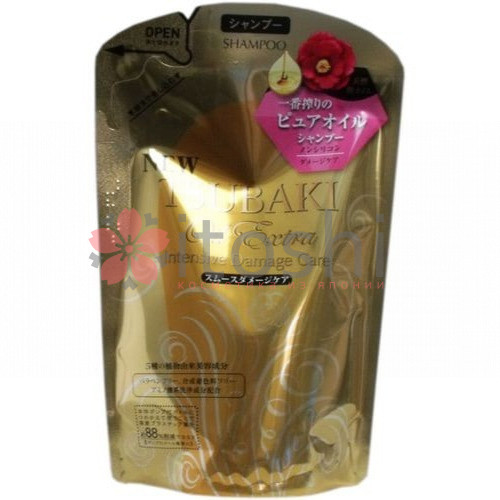 Бессиликоновый шампунь для восстановления поврежденных волос, насыщенный  маслом камелии (мэу) SHISEIDO TSUBAKI Oil Extra