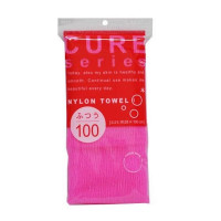 Мочалка для тела средней жесткости, OHE CURE series 100 см. (розовая)