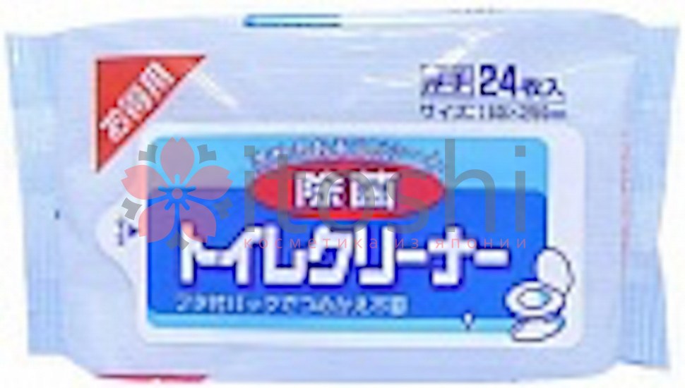 Влажные салфетки для очищения унитаза Showa Siko Toilet cleaner 160мм х 250мм