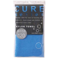 Мочалка для тела супержёсткая, OHE CURE series 120 см. (синяя)