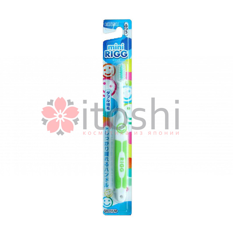 Зубная щетка EBISU (для детей от 3-х лет. С комбинированным ворсом и прорезиненной ручкой. Средней жесткости)