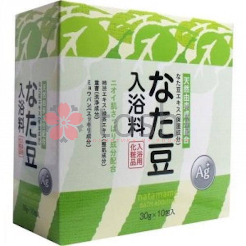 Соль для ванны с экстрактом бобов, хурмы, зеленого чая и ароматом зеленого луга Fuso Kagaku 