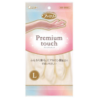 Перчатки  для бытовых и хозяйственных нужд ST Family Premium touch (винил, пропитаны гиалуроновой кислотой, средней толщины) размер L (белые))