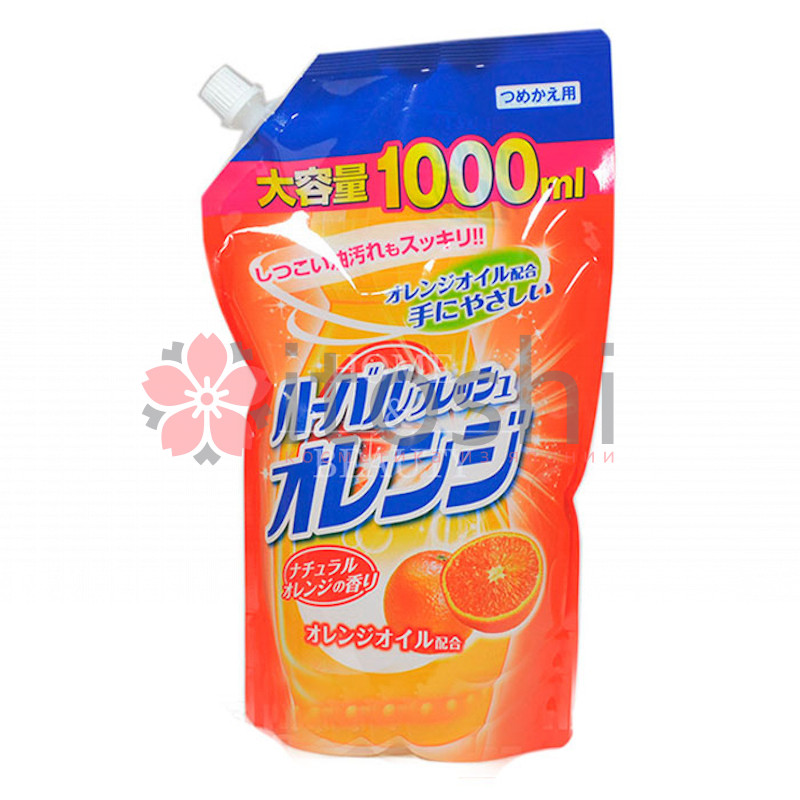 Средство для мытья посуды, овощей и фруктов с ароматом апельсина Mitsuei