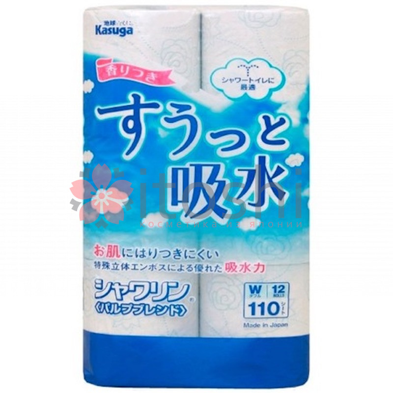 Туалетная бумага двухслойная ароматизированная, Kasuga Kyusui 25 м